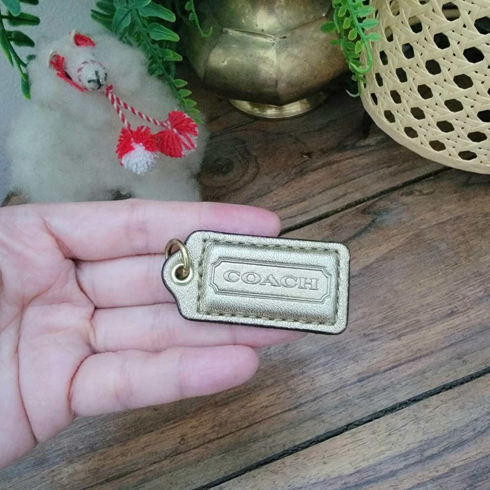 Coach Gold Hang Tag Bag Charm Pendant